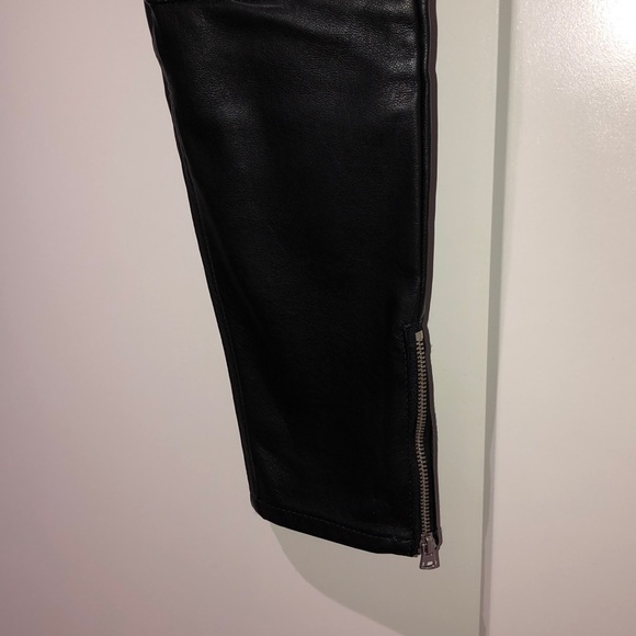 Black fitted leather pants - Picture 5 of 9